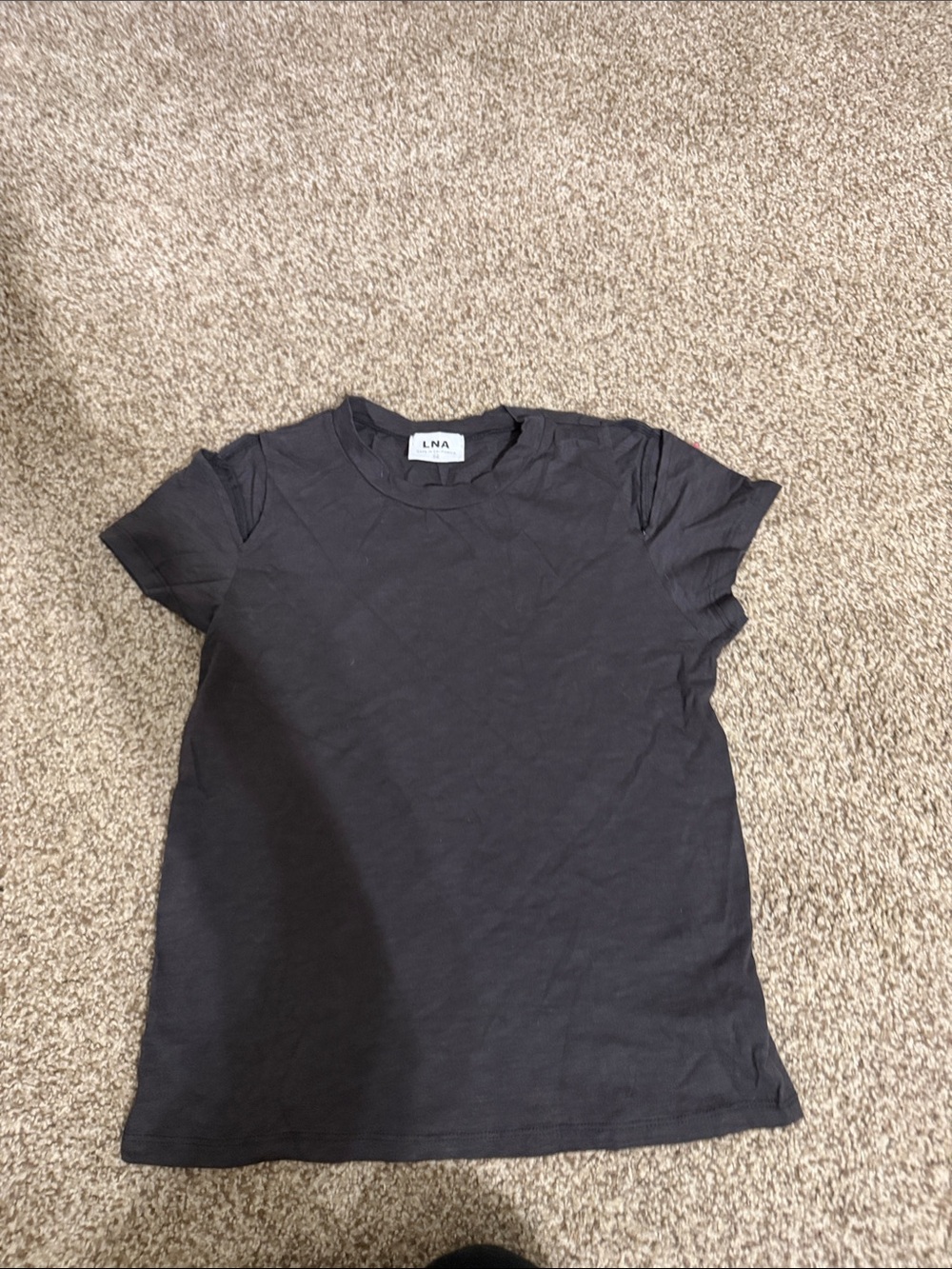LNA Short Sleeve  size xs Crew Tee in Charcoal Gray